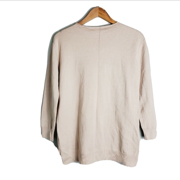 NEW Catherine Malandrino Beige High Low Split Side - Picture 3 of 4